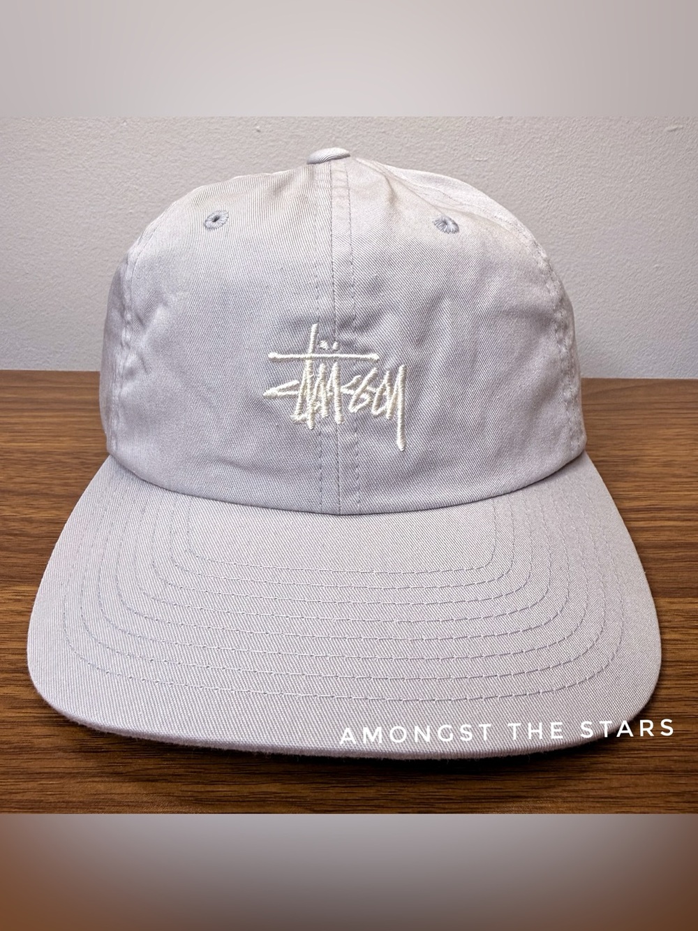 Vintage Stussy Basic Stock Low Pro For Jah Irie Feeling Grey & White Cap Hat